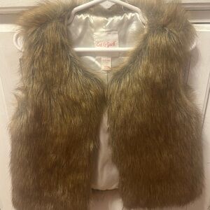 Cat & Jack Brown Faux Fur Vest